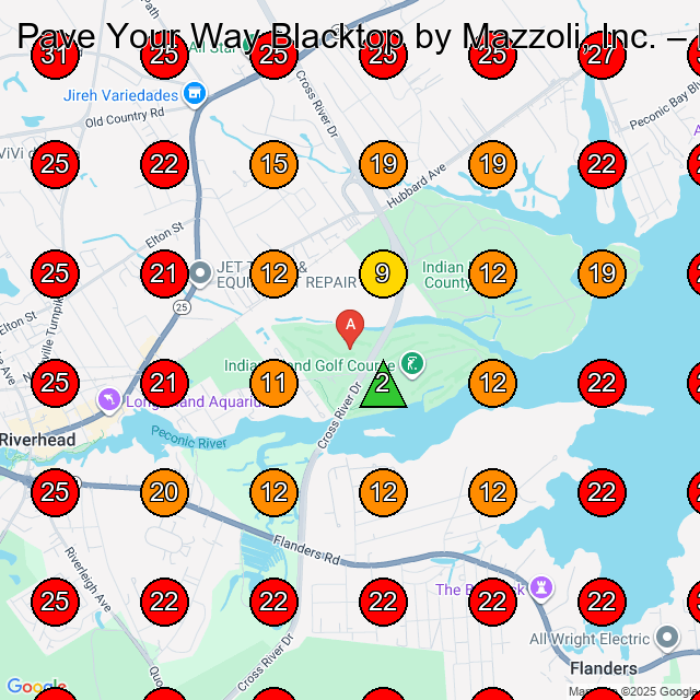 Pave Your Way Blacktop by Mazzoli, Inc. GeoGrid visibility map for Paving Contractor in None